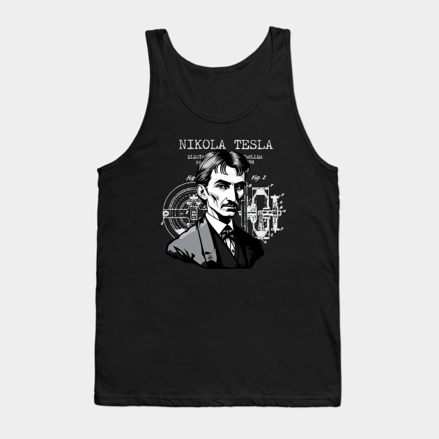 Nikola Tesla - Visionary Inventor and Scientist Tank Top by Graphic Duster